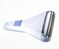 Woman's lightening razor against white background