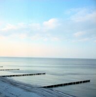 Blick aufs Meer, Heiligendamm, Ostsee im Winter, Strand