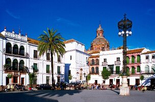 View of Tapas bar, Club mi DJ and Bauhaus in Seville, Spain