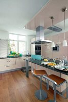 Spacious kitchen with elegant furniture