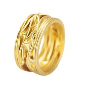 Plissee-Ring aus Gold 