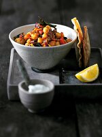 Chickpea curry in bowl