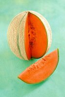 Cantaloup-Melone, aufgeschnitten 