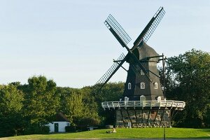 Windmill in King's Park at Malmo, Sweden