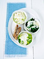 Kohlrabi and spinach gratin