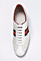 Sneaker von Gucci, weiss mit rot blauem Streifen Seitenstreifen