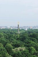 View of Victory Column and Berlin city, Germany