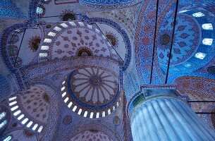 blaue Kuppeln in Moschee Ahmets I. 