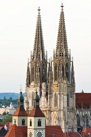 Regensburg: Domblick vom Turm des St Emmeram. Stadtansicht