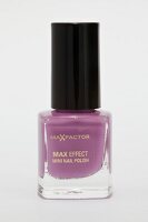 Close-up of max effect mini nail polish in pink colour