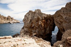 Rock formation on coast, Agios Pavlos, Crete, Greece