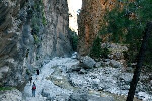 Kreta: Samariá-Schlucht, Touristen 