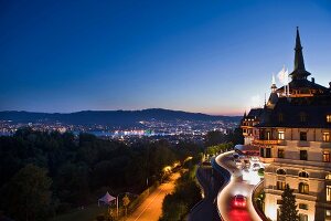 Schweiz, Blick auf Zurich, vom Hotel "Dolder Grand", See