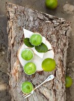 A coconut and lime cake