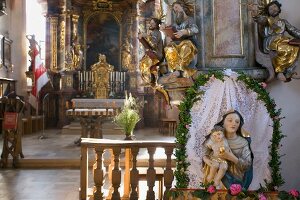 Interior of Church in Franconian Switzerland, Bavaria, Germany