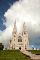 Facade of St. Patrick's Cathedral in Armagh, Ireland, UK