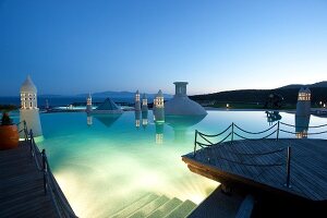 Türkei, Bodrum, Blick auf den Pool, "Kempinski Hotel Barbaros Bay"