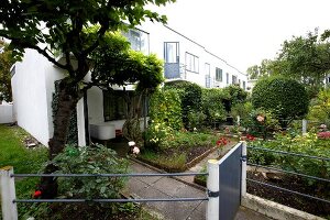 Weissenhof Estate with garden in Stuttgart, Germany