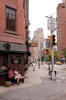 People at crossroad in Meatpacking District, New York, USA