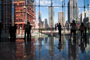 New York: World Financial Center Blick auf Ground Zero