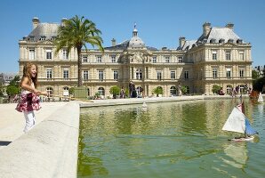 View of Luxembourg Palace in Paris, France