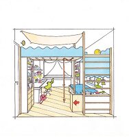 Illustration Kinderzimmer 