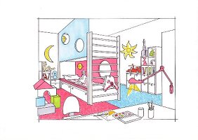 Illustration Kinderzimmer 
