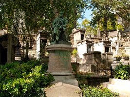 Graves in Pere Lachaise in Paris, France