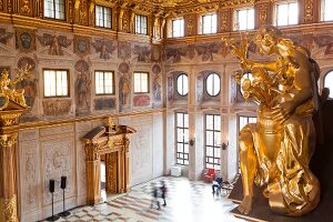 View of Golden Hall in Town Hall of Augsburg, Bavaria, Germany
