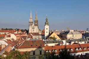 Kroatien: Zagreb, Blick von der Oberstadt