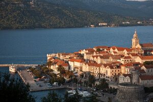 Port of Korcula island in Croatia