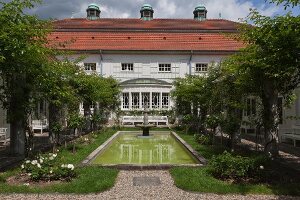 Deutschland, Hessen, Bad Nauheim, Sprudelhof, Innenhof