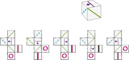 Brainteaser, Intelligenzübung logisches Denken, Faltvorlagen