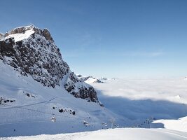 Schweiz, Urner Alpen, Engelberg, Titlis, Skipiste Jochpass