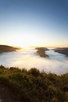 Saarland, Saarschleife bei Mettlach, Oscholz, Aussichtspunkt Cloef, Titel