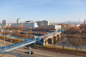 Saarland, Saarbrücken, Saar, Alte Brücke, Berliner Promenade