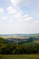 Aerial view of Weikersheim town, Germany