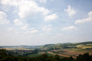 Aerial view of Weikersheim town, Germany