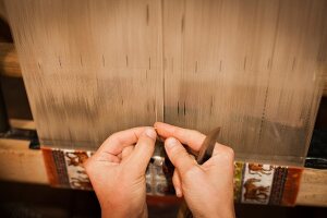 Hand's weaving carpet in Urgup, Anatolia, Turkey