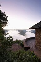 View of Saar loop in Mettlach, Saarland, Germany