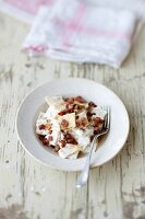 Fleckerl (Austrian pasta) with quark and bacon