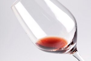 Close-up of wine glass with red wine