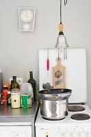 A cooker in a student kitchen