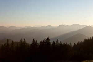 Chiemgau Alps mountain range in Bavaria, Germany