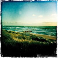 Rettungsschwimmer-Haus am Strand von Rantum, Sylt