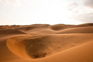 Sand dunes at Wahiba sands, Oman 