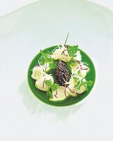 Austerncreme mit Imperial-Kaviar, Litschi, Meerrettich, Dirk, Schröer