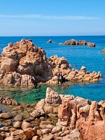 Rocks at Costa Paradiso at North Coast of Sardinia, Italy