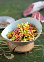 Lentil and pointed cabbage salad