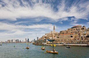Israel, Tel Aviv, Jaffa, Mittelmeer, Hafen, Boote, Altstadt